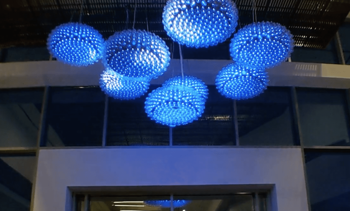 Suspended Interactive Chandelier