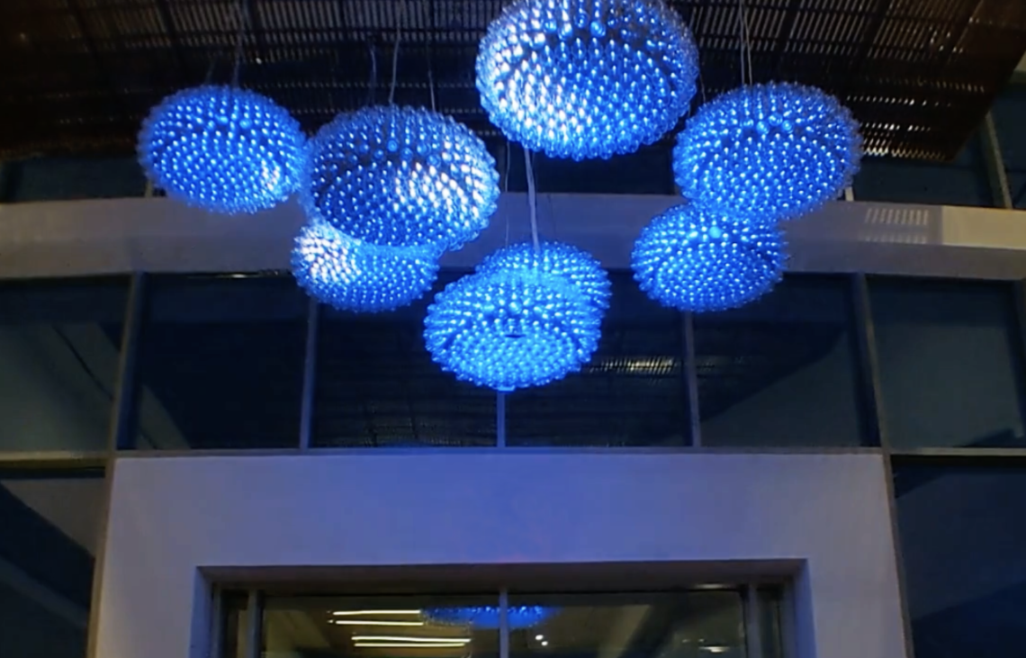 Suspended Interactive Chandelier