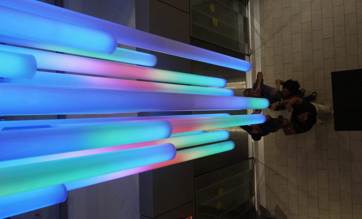 Suspended Interactive Chandelier