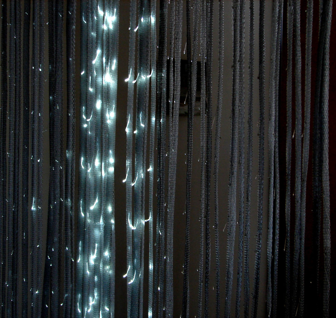 Interactive Fiber Curtain by Jen Lewin The Light Curtain by light artist Jen Lewin