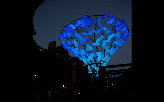 Permanent Light Sculpture, Water Tree by Lawrence Argent and Jen Lewin