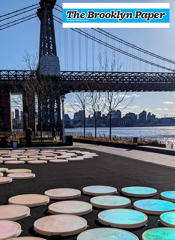Brooklyn Paper Article: Interactive Circles Public Art Exhibit Debuts at Domino Park
