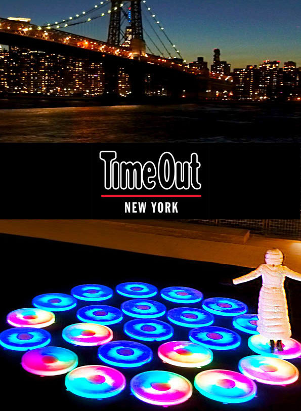 TimeOut NY Article: this immersive new public art installation brings colorful light-up platforms to the Brooklyn waterfront